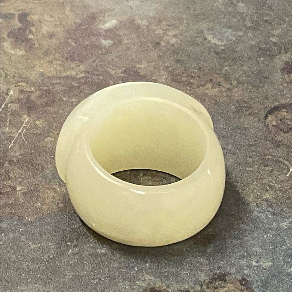 Statement Nephrite Jade Ring - image 4